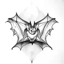steampunk bat tattoo design idea