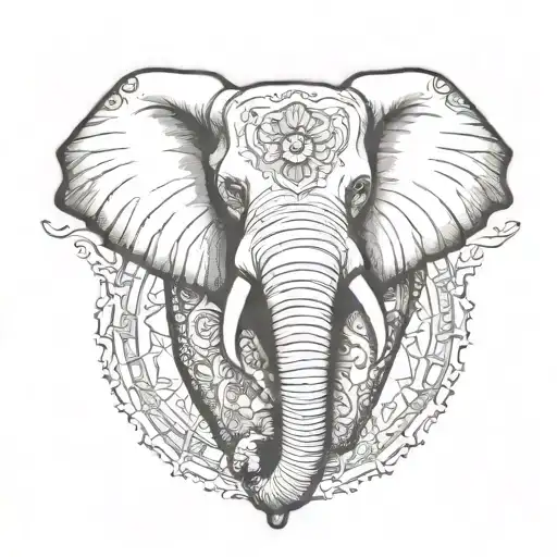 elephant tattoo Mandela tattoo design idea