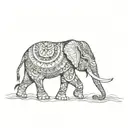 elephant tattoo Mandela tattoo design idea