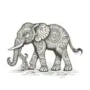 elephant tattoo Mandela tattoo design idea