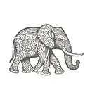elephant tattoo Mandela tattoo design idea