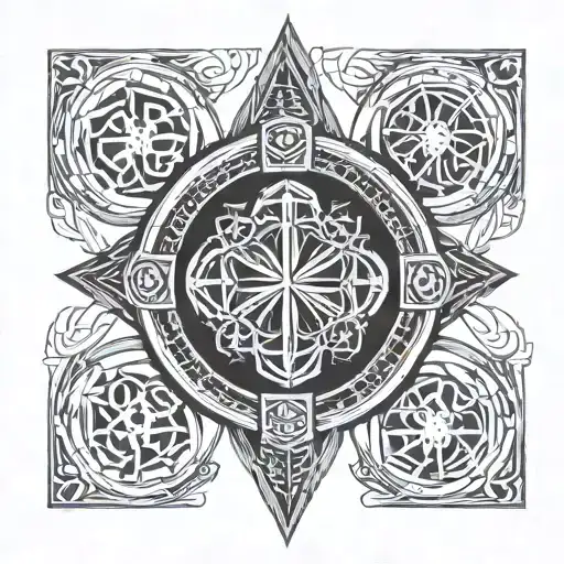 saint benedict medal tattoo design idea