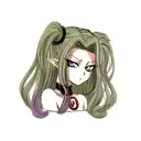 Medusa looking sideway tattoo design idea