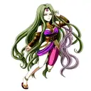 Medusa looking sideway tattoo design idea