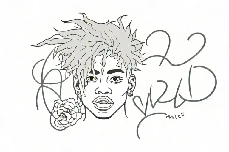 999 juice wrld tattoo  tattoo design idea