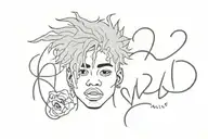 999 juice wrld tattoo  tattoo design idea
