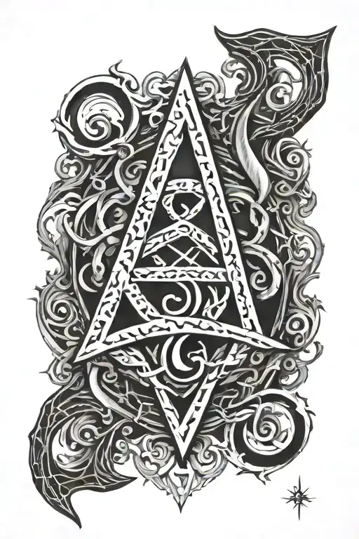 Gandalf rune symbolizing strength tattoo design idea