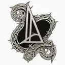 gandalf rune symbol embedded tattoo design idea