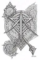 Gandalf rune symbolizing strength tattoo design idea