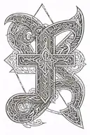 Gandalf rune symbolizing strength tattoo design idea