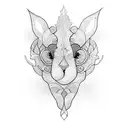 create a stylized and simplified linework based on the painting Abaporu by Tarsila do Amaral tattoo design idea