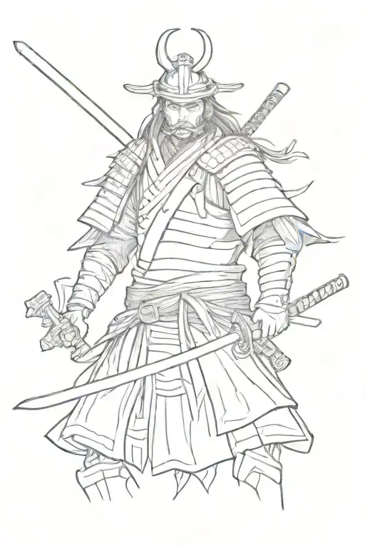 samurai warrior tattoo design idea