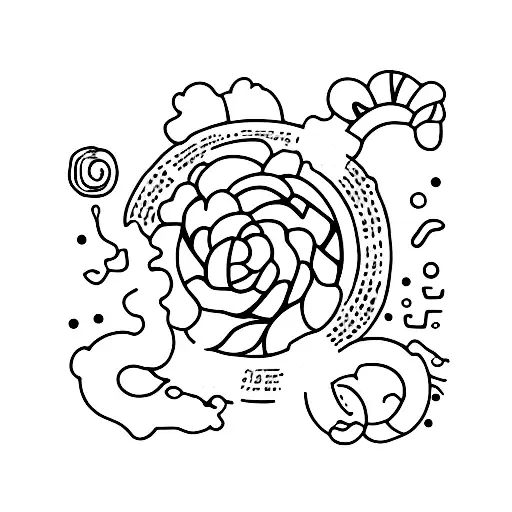 the number 2203 with a croissant tattoo design idea