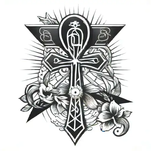 ankh symbol tattoo design idea