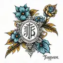 forgiven in Hebrew tattoo design idea