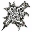 forgiven in Hebrew tattoo design idea