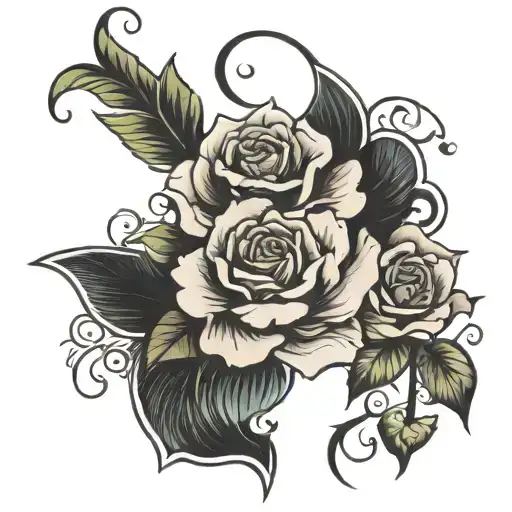 worthy blessed loved  tattoo design idea