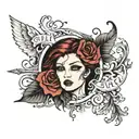 words "Bella Anima" tattoo design idea
