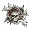 words "Bella Anima" tattoo design idea