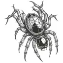 black widow spider tattoo design idea