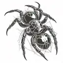 black widow spider tattoo design idea