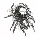 black widow spider tattoo design idea
