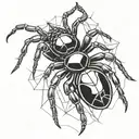 black widow spider tattoo design idea