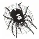 black widow spider tattoo design idea