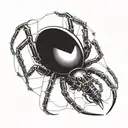 black widow spider tattoo design idea