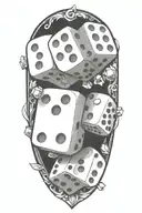 Dice dungeons tattoo design idea