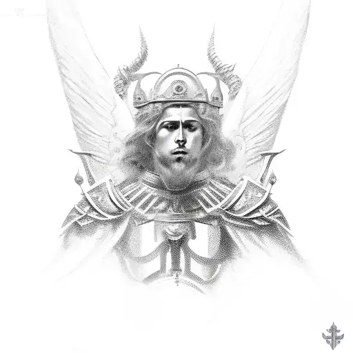 Saint Michael tattoo design idea