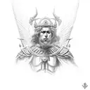 Saint Michael tattoo design idea