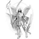 Saint Michael tattoo design idea