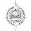 damru, flute and chakra tattoo design idea