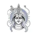 shiva, krishna and vishnu tattoo design idea