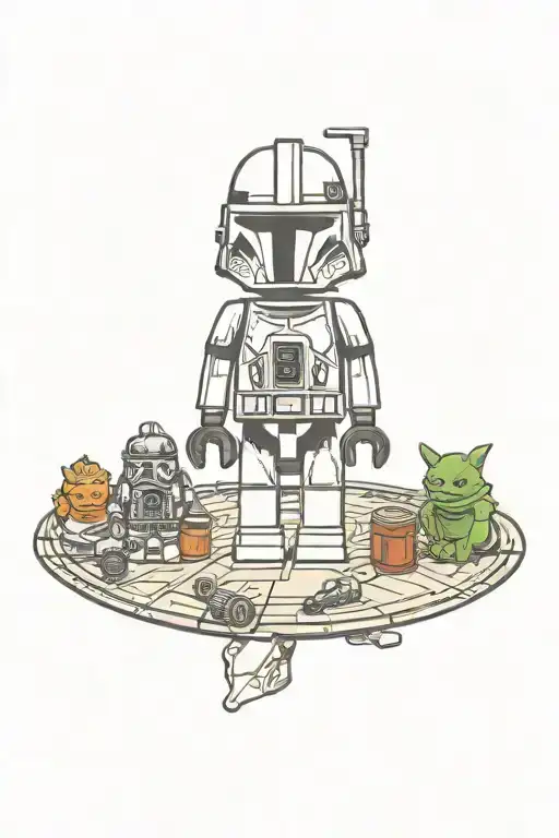 lego Star Wars characters tattoo design idea