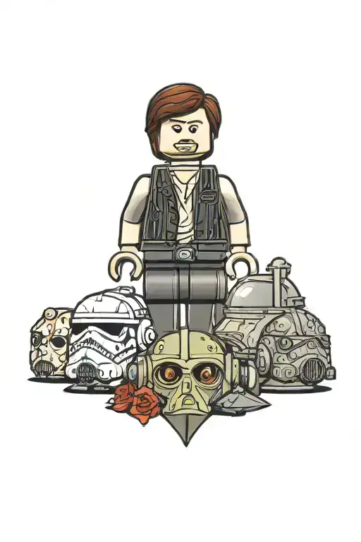 lego Star Wars characters tattoo design idea