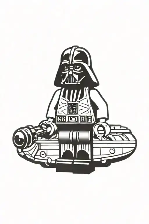lego Star Wars logo combined tattoo design idea
