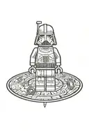 lego Star Wars characters tattoo design idea
