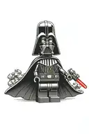 lego darth vader vs anakin tattoo design idea