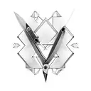scissors  tattoo design idea