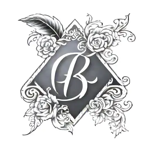family initial A I K F E tattoo design idea