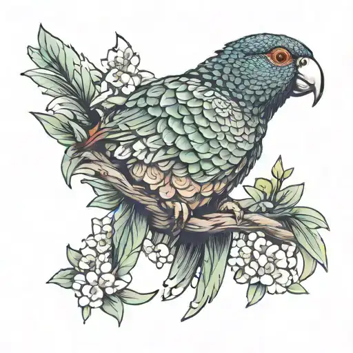 lorikeet tattoo design idea