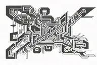 hieroglyph in the form of a scar tattoo design idea