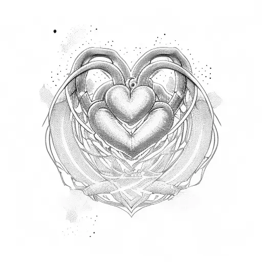 Hatsune miku heart shape tattoo design idea