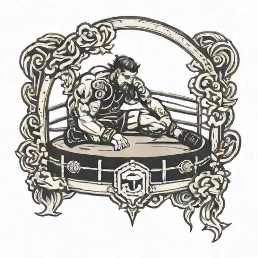 wrestling ring tattoo design idea