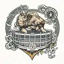 wrestling ring tattoo design idea