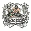 wrestling ring tattoo design idea