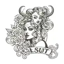 slut tattoo design idea