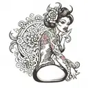 slut tattoo design idea